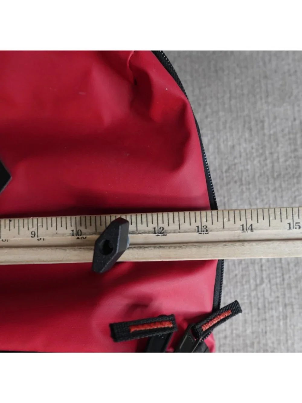 Shrine Backpack Black Red Solid Sneaker Compartment Travel